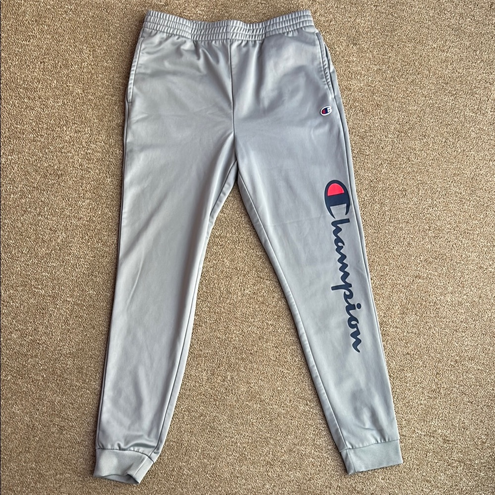 Champion Youth XL Gray Sweatpants Tapered Leg Athletic Fit